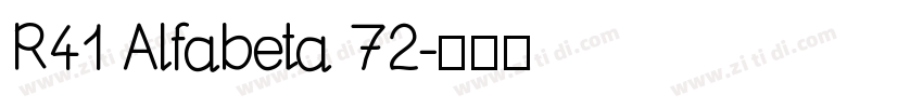R41 Alfabeta 72字体转换